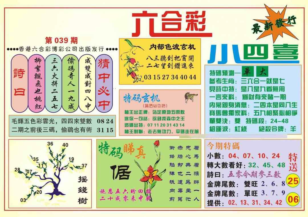 039期香港小四喜(新图)[图]